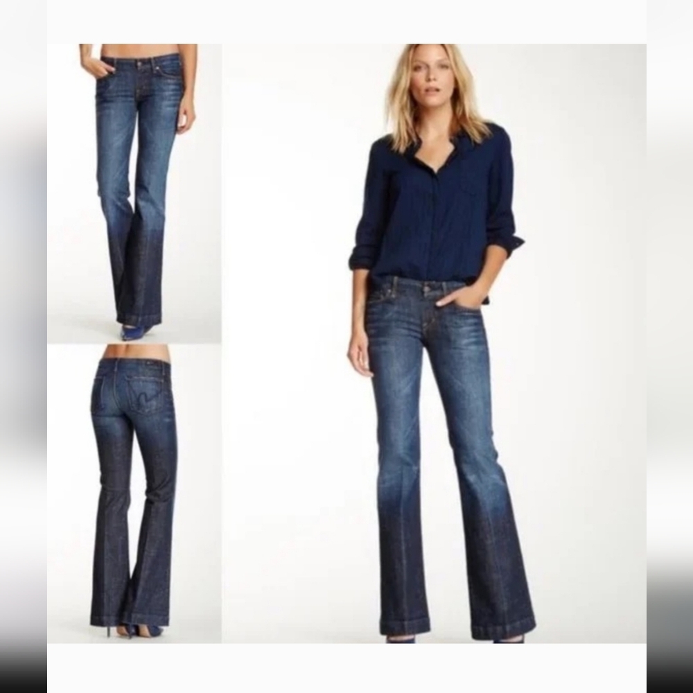Citizens of Humanity Faye #003 Low Waist Full Leg Womens 28 Stretch Denim Jeans